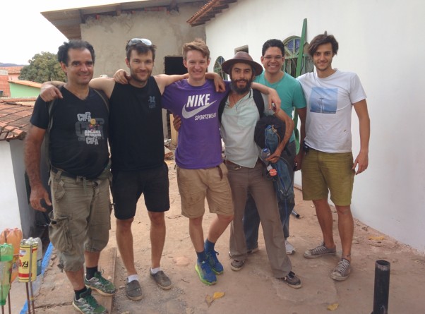 Key people in the execution of the project. From left to right - Luis Carlos Afonso (Berimbau de Ouro), Nick Smallman and Mark Bridger (Ramboll UK), Peter Cezar, Oliver Oliva and Marco Ogno (ILWP) 