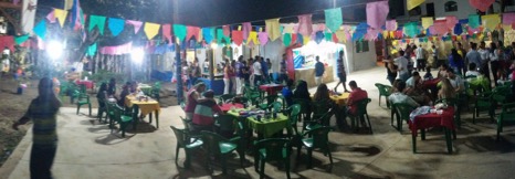 Celebration party open to all the people involved in the project and living in the quartier around the Capoeira School in Montes Claros.